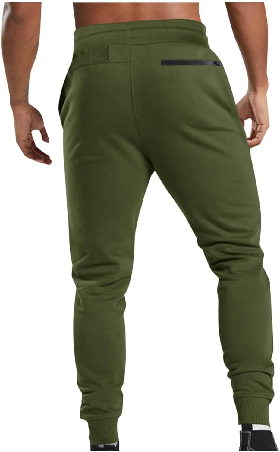 Mens Sweatpants Joggers Lightweight Elastic Waist Drawstring Athletic Gym Workout Hiking Trouser Casual Tapered Pants