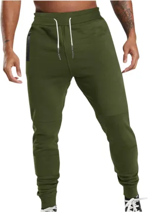 Mens Sweatpants Joggers Lightweight Elastic Waist Drawstring Athletic Gym Workout Hiking Trouser Casual Tapered Pants