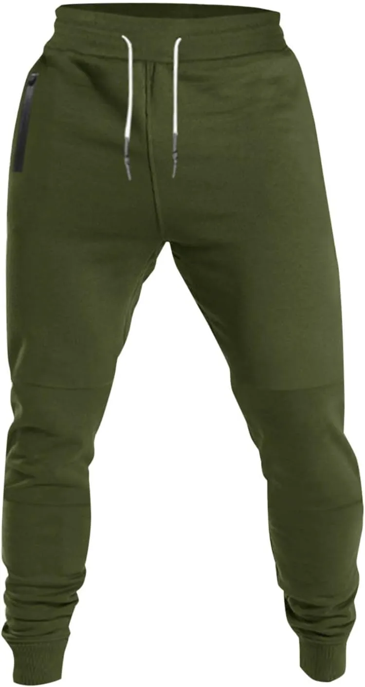 Mens Sweatpants Joggers Lightweight Elastic Waist Drawstring Athletic Gym Workout Hiking Trouser Casual Tapered Pants