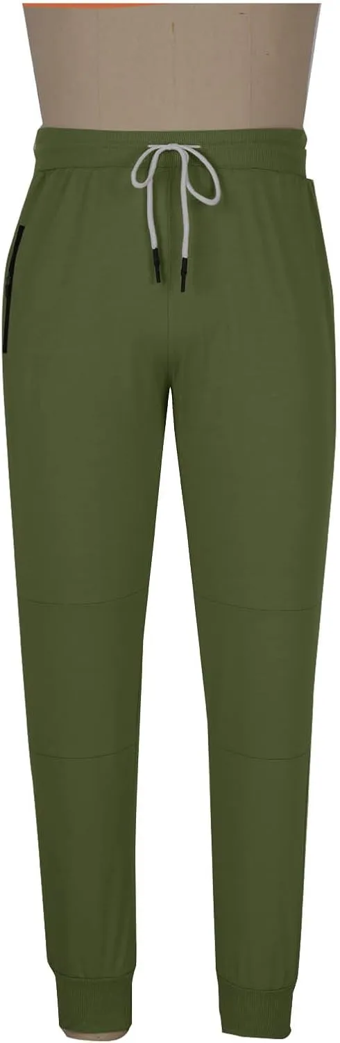 Mens Sweatpants Joggers Lightweight Elastic Waist Drawstring Athletic Gym Workout Hiking Trouser Casual Tapered Pants
