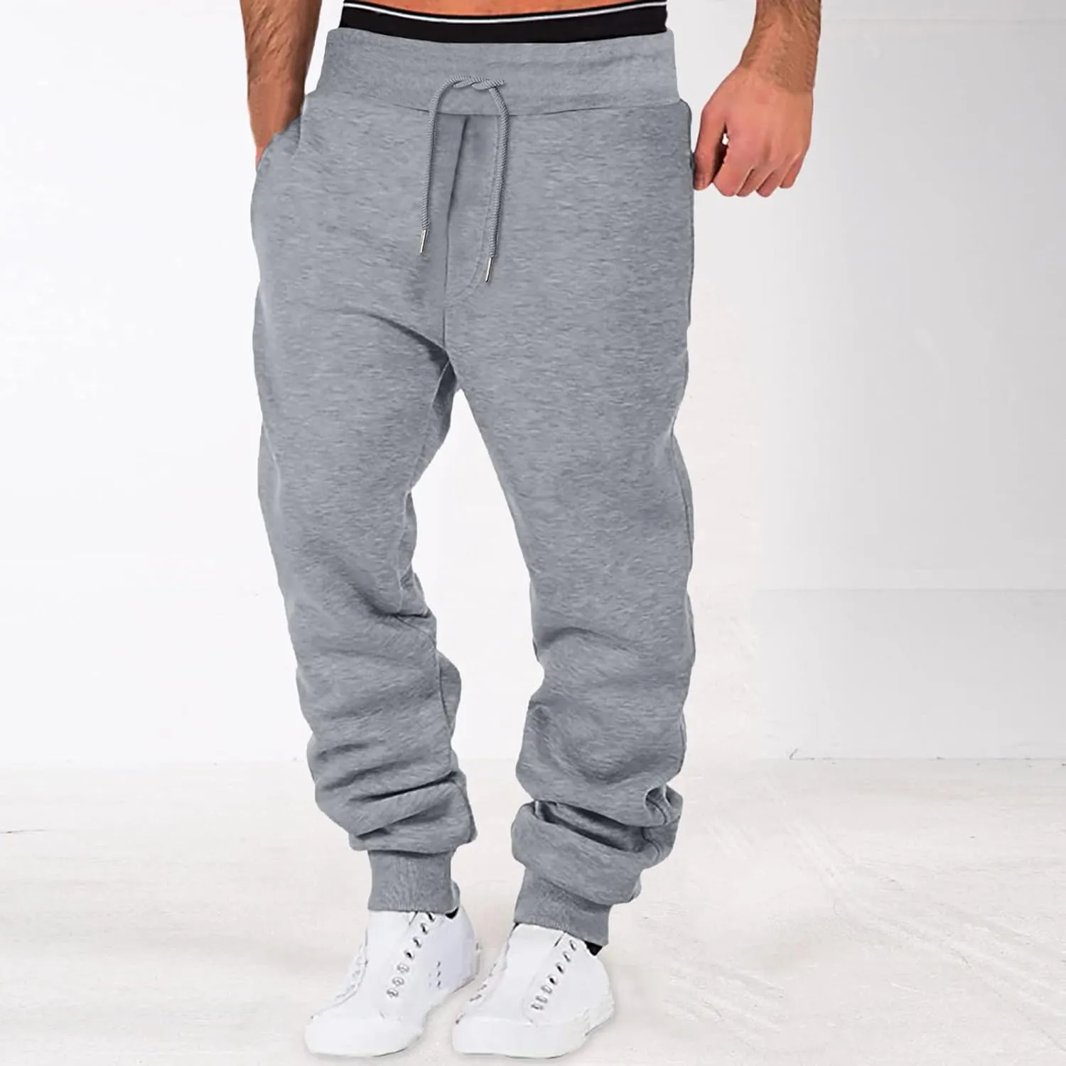 Mens Sweatpants Joggers Pants Man for Workout Jogging Running Men's Heavyweight Sweatpants Fleece Lined with Pockets