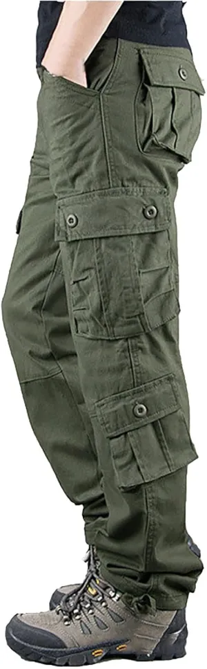 Men's Sweatpants Multi Pocket Cargo Pants Men's Casual Pants Outdoor Wear Plus Size Loose Lounge Pants with Pockets