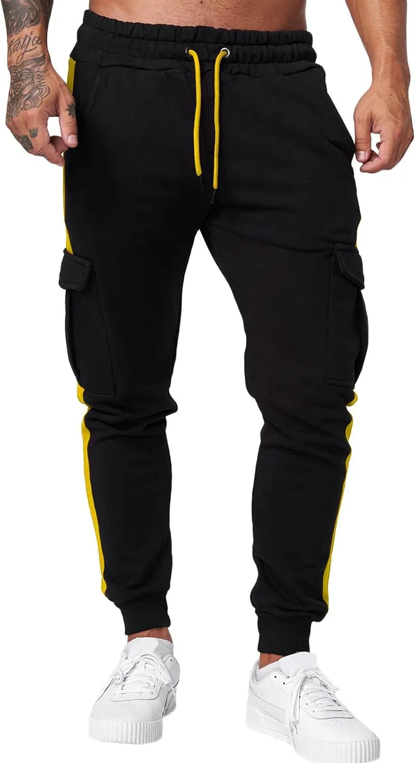 Mens Sweatpants with Pockets Big and Tall Men Jogger Mens Tactical Work Pants Sweatpants for Workout Running Training