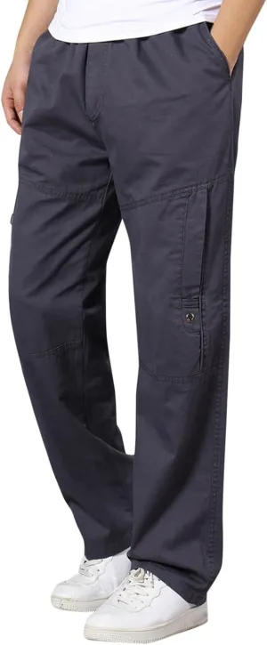 Mens Sweatpants with Pockets Big and Tall Men's Pants Golf Pants Men Stretch Men's Heavyweight Cargo Fleece Sweatpant
