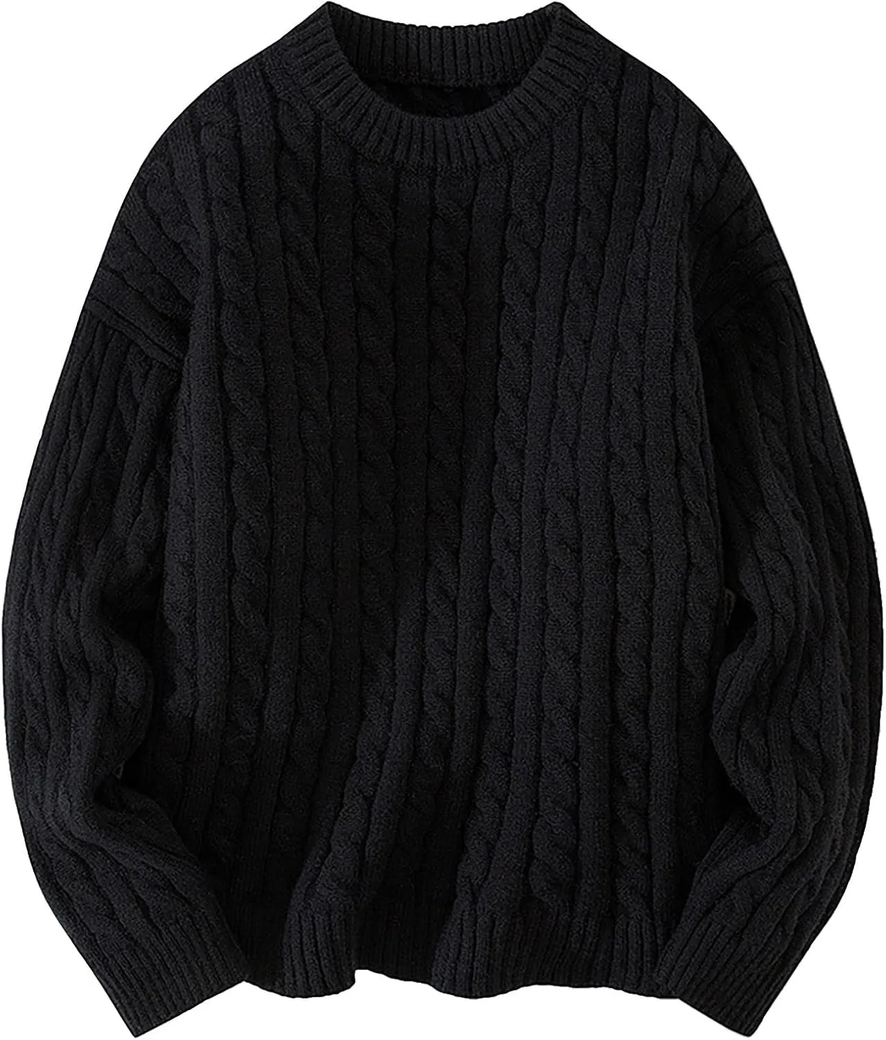 Men's Winter Round Neck Fall Sweaters Sweatshirt Casual Pullover Knit Sweater Warm Thick Knitwear Mens Work Coats