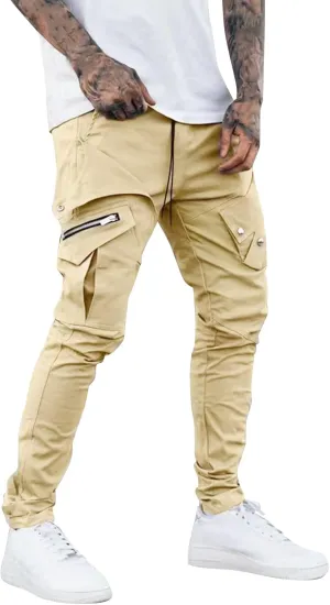 Mens Workout Cargo Sweatpants Men's Winter Fleece Pants Sherpa Lined Warm Sweatpants Active Running Jogger Outdoor