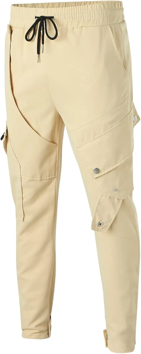 Mens Workout Cargo Sweatpants Men's Winter Fleece Pants Sherpa Lined Warm Sweatpants Active Running Jogger Outdoor