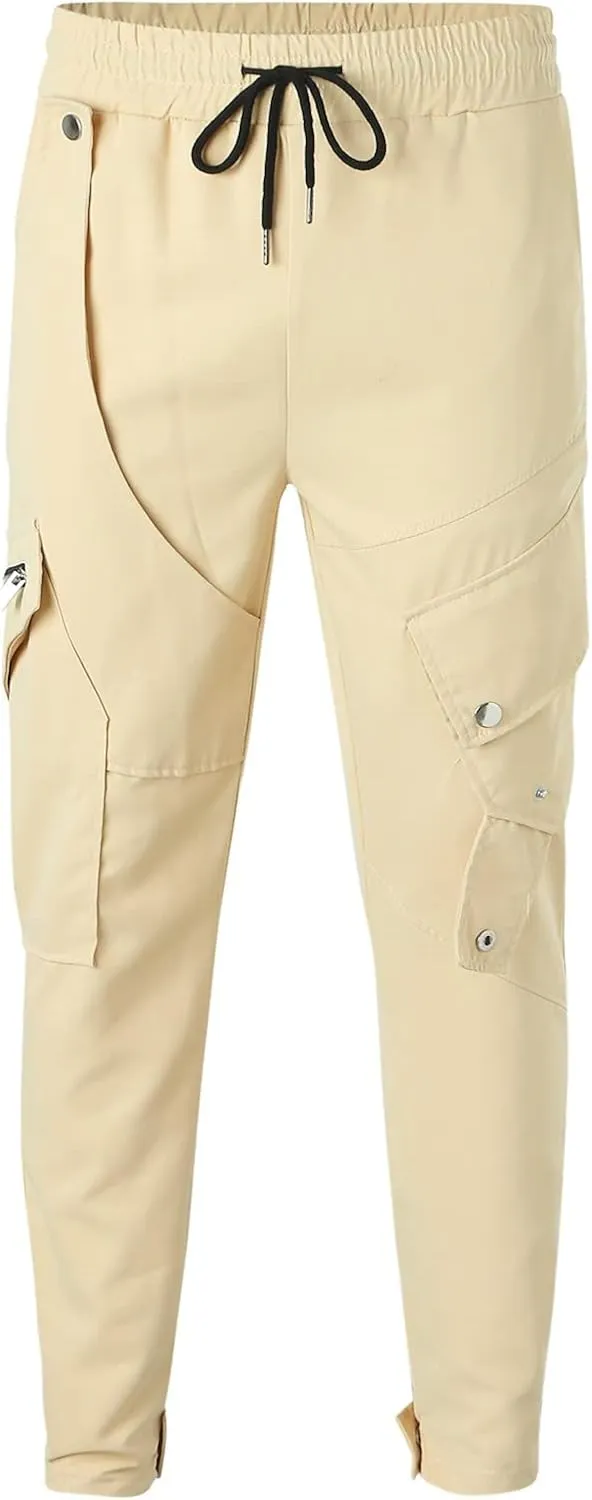 Mens Workout Cargo Sweatpants Men's Winter Fleece Pants Sherpa Lined Warm Sweatpants Active Running Jogger Outdoor