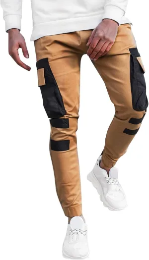 Mens Workout Cargo Sweatpants Pant Men Pants Hiking Athletic Mens Cargo Pants Outdoor Hiking Trouser Multi Pockets