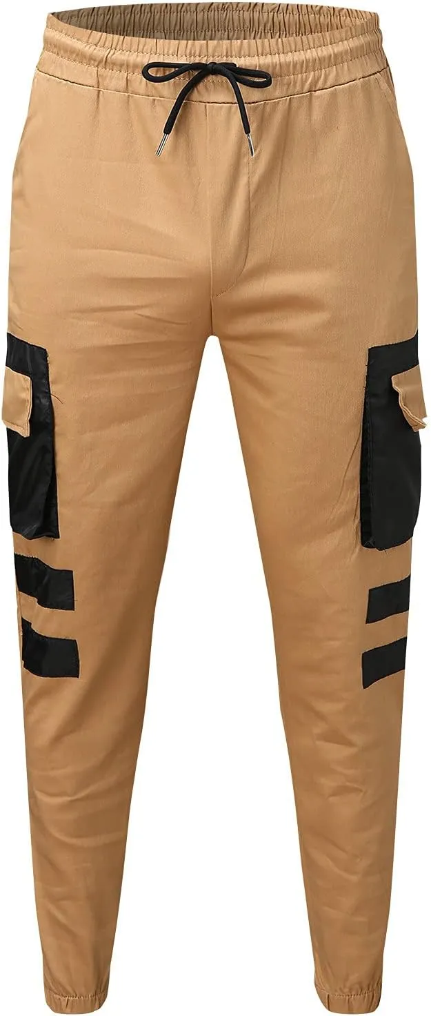 Mens Workout Cargo Sweatpants Pant Men Pants Hiking Athletic Mens Cargo Pants Outdoor Hiking Trouser Multi Pockets