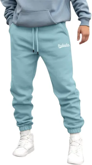 Mens Workout Cargo Sweatpants Sports Pant Men's Cargo Pants Elastic Waist Joggers Solid Casual Multi Pockets Outdoor