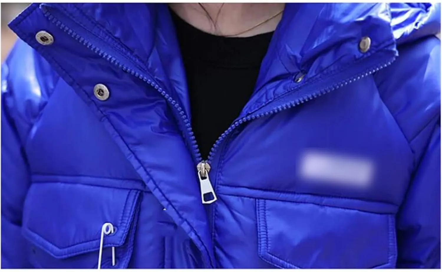 Mnjyihy Women Glossy Down Cotton Coat Winter Warm Down Jacket Parkas Thick Warm Cotton-Padded Coat Outwear