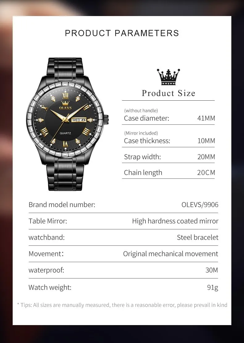 OLEVS Watch for Men Business Dress Analog Quartz Stainless Steel Waterproof Luminous Date Dive Luxury Casual Men Watch Silver Men Wrist Watch