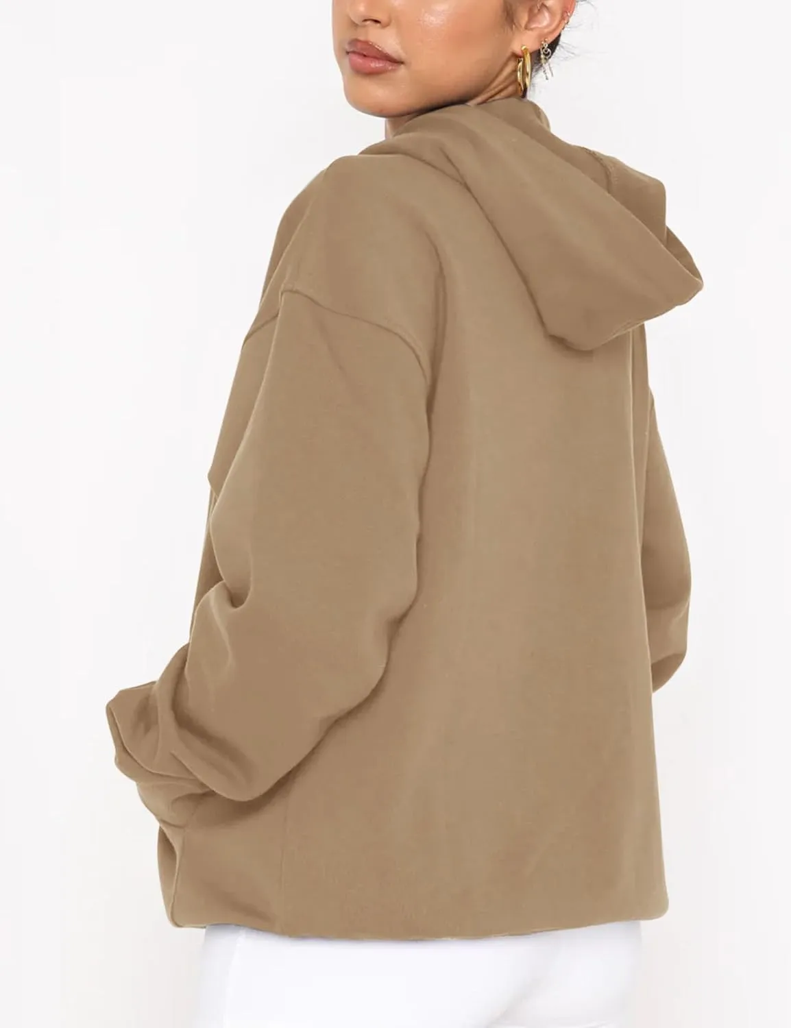 Orchidays Women's Basic Long Sleeve Hoodies Relaxed Fitted Sweatshirts Oversized Pullover Tops with Pocket