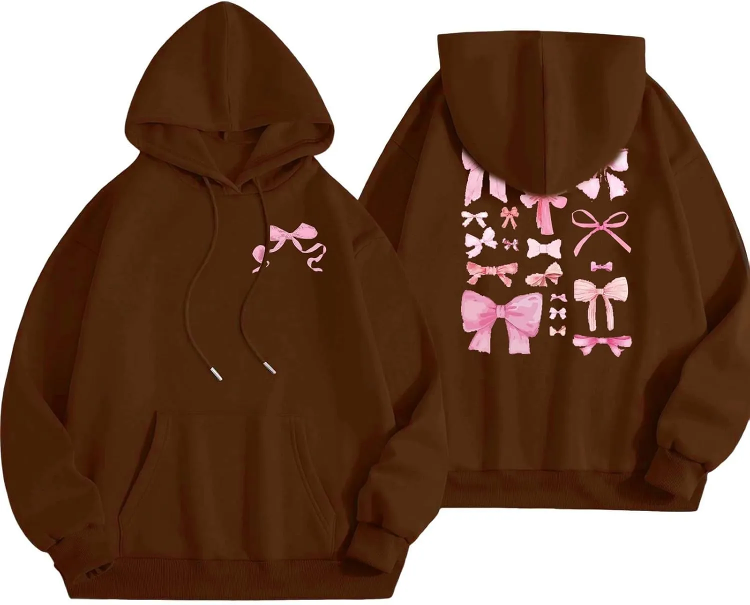 Oversized Hoodies for Women Plus Size Fall Long Sleeve Casual Print Preppy Hoodie Y2k Sweatshirts Teen Girls Clothes