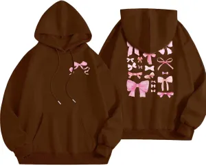 Oversized Hoodies for Women Plus Size Fall Long Sleeve Casual Print Preppy Hoodie Y2k Sweatshirts Teen Girls Clothes