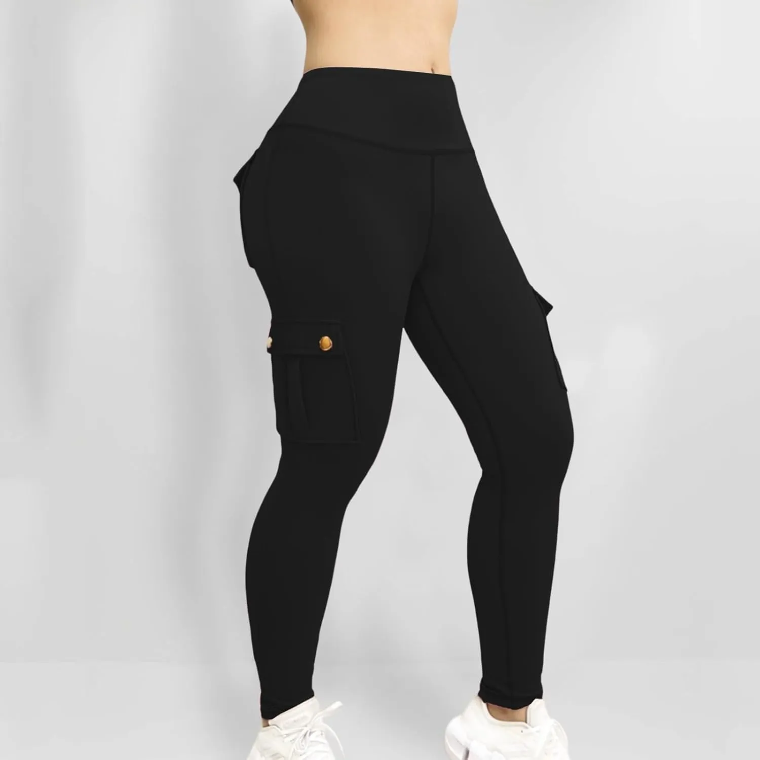 Pants for Women Summer Elastic High Waist Athletic Pants Comfy Casual Workout Trousers with Multiple Pockets 2025