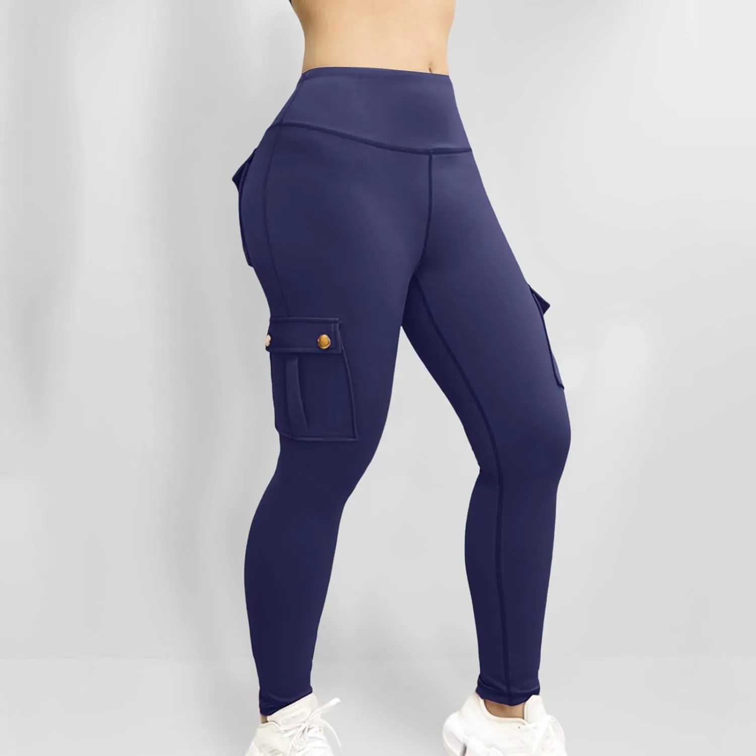 Pants for Women Summer Elastic High Waist Athletic Pants Comfy Casual Workout Trousers with Multiple Pockets 2025