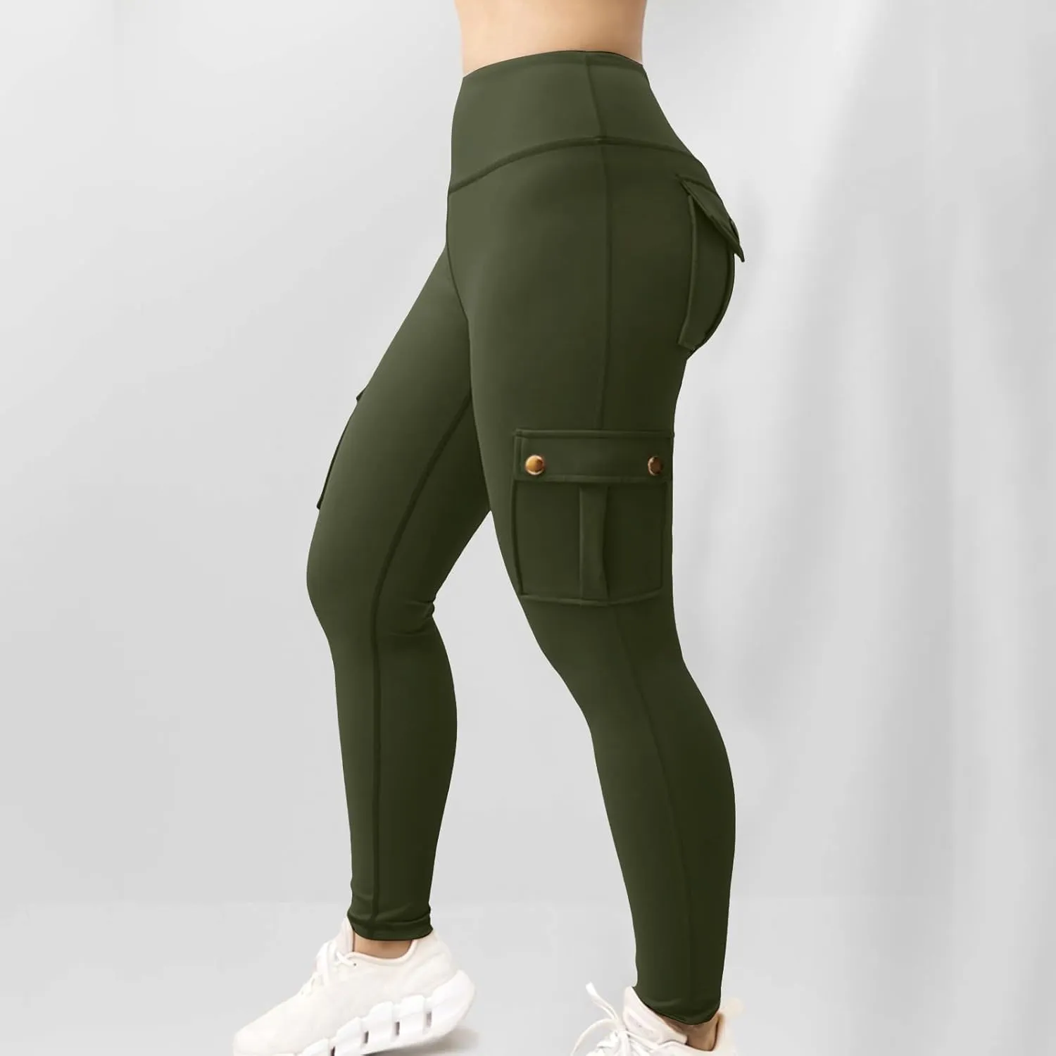 Pants for Women Summer Elastic High Waist Athletic Pants Comfy Casual Workout Trousers with Multiple Pockets 2025