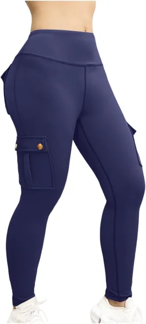 Pants for Women Summer Elastic High Waist Athletic Pants Comfy Casual Workout Trousers with Multiple Pockets 2025