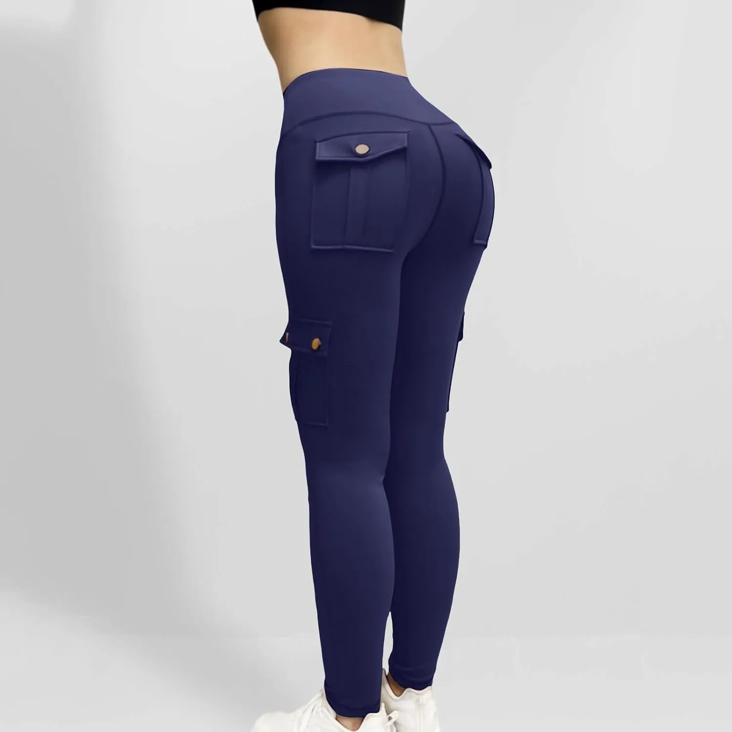 Pants for Women Summer Elastic High Waist Athletic Pants Comfy Casual Workout Trousers with Multiple Pockets 2025
