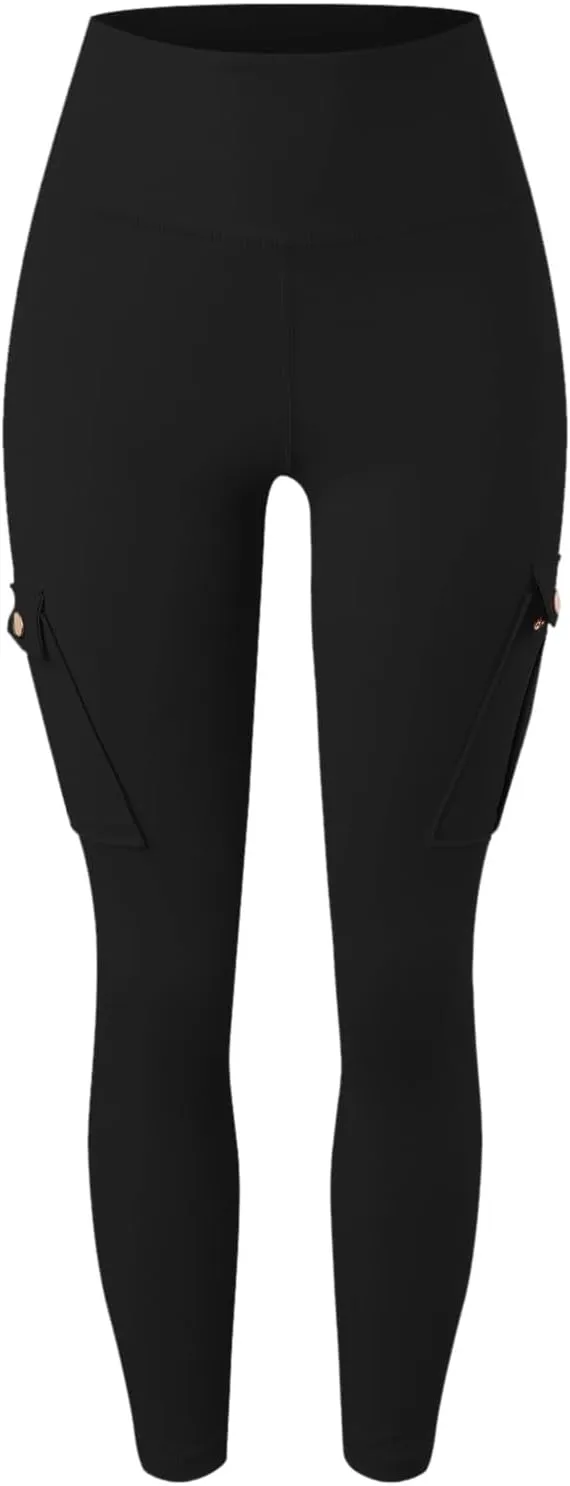 Pants for Women Summer Elastic High Waist Athletic Pants Comfy Casual Workout Trousers with Multiple Pockets 2025