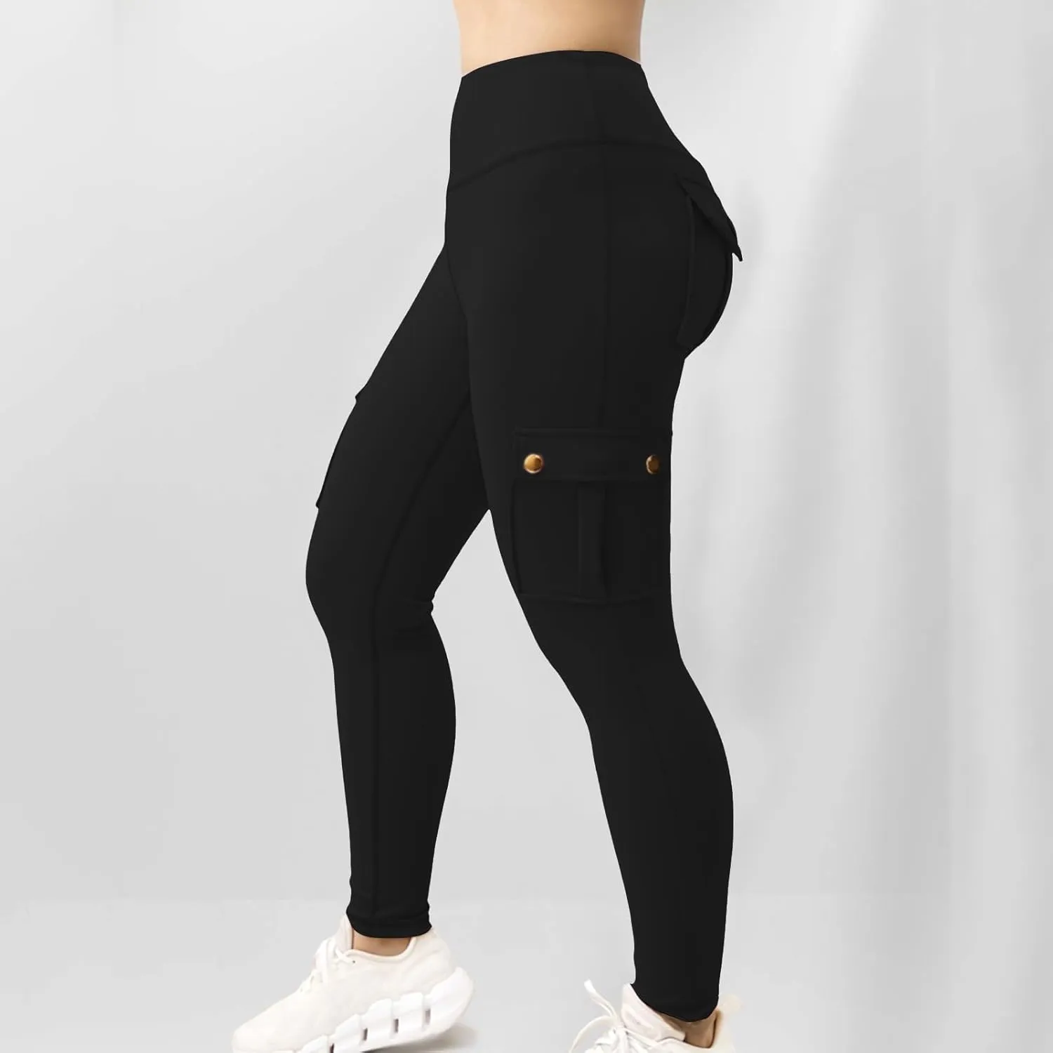 Pants for Women Summer Elastic High Waist Athletic Pants Comfy Casual Workout Trousers with Multiple Pockets 2025