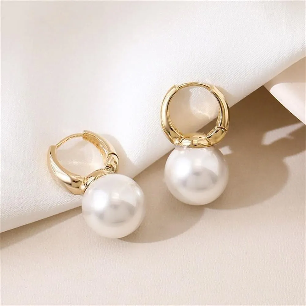 Pearl Earrings for Women Pearl Drop Earrings Gold Pearl Hoop Earrings Elegant Pearl Dangle Earrings Bridal Earrings for Wedding Jewelry Mothers Day Gifts for Mom