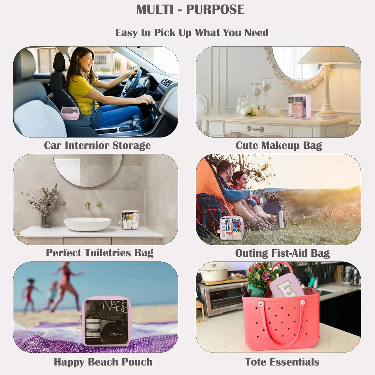 Personalized Initial Clear Bags Set, Clear Cosmetic Bags,Make Up Pouches, Clear Pouch for Organization, Clear Toiletry Travel Bag,Gifts for Women