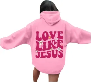 Pink Palm Puff Hoodie Girls Everything Comes In Waves Oversized Sweatshirt Women Hoodie Fall Outfits for Teen Girls Letter Print Hoodies for Women Pullover Light Blue Crewneck Sweatshirts Women