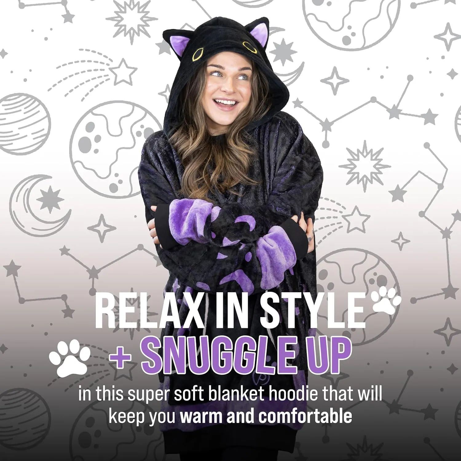 Plushible Wearable Blanket Hoodie, 2-in-1 Oversized Hoodie Blanket Pillow, Long Sleeve Sweatshirt Pocket, Cozy Holiday Gift