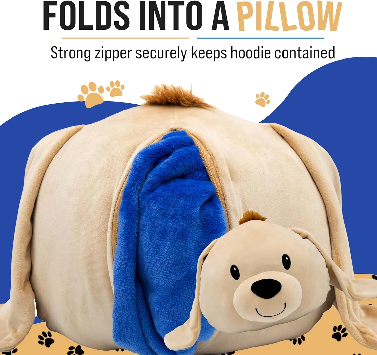 Plushible Wearable Blanket Hoodie, 2-in-1 Oversized Hoodie Blanket Pillow, Long Sleeve Sweatshirt Pocket, Cozy Holiday Gift