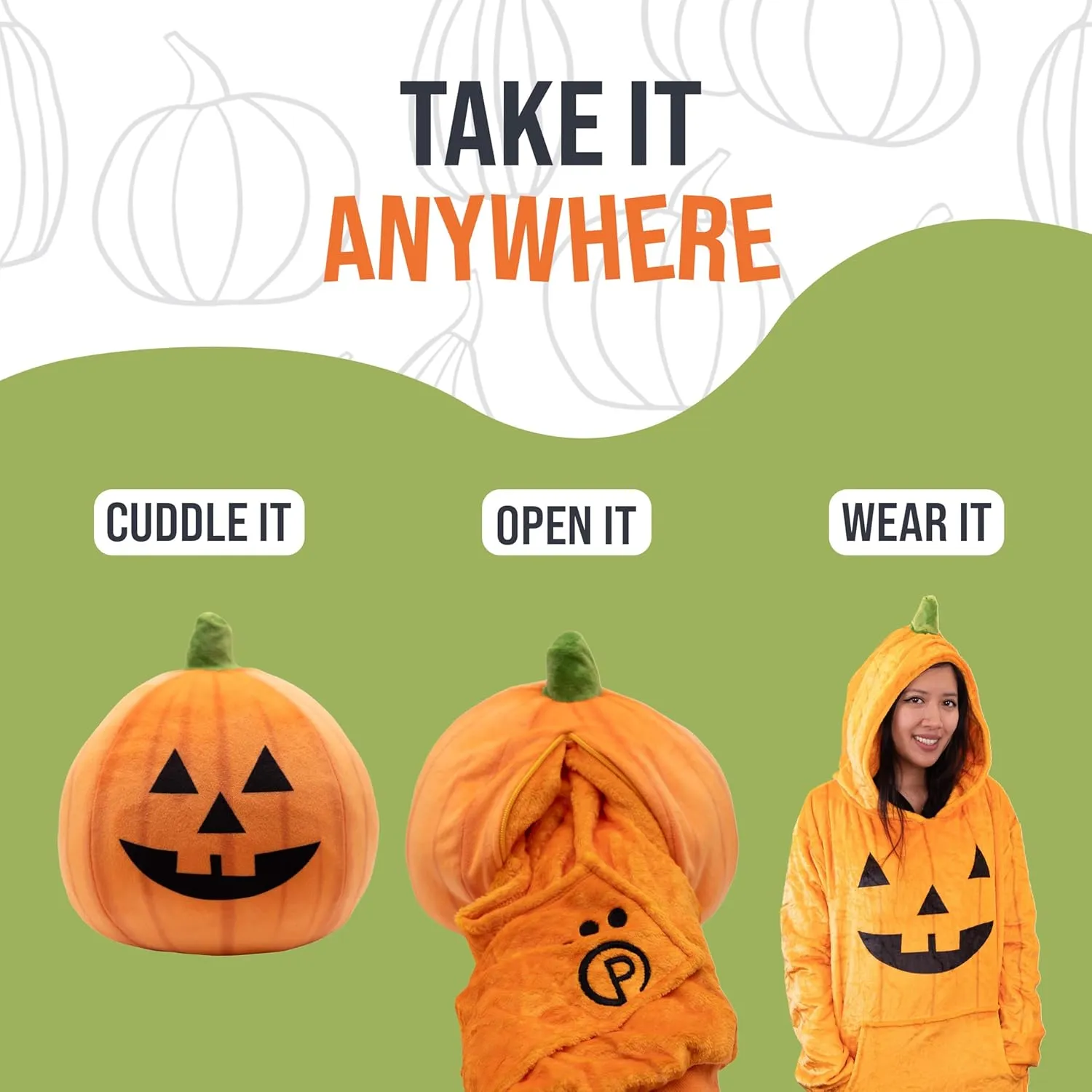 Plushible Wearable Blanket Hoodie, 2-in-1 Oversized Hoodie Blanket Pillow, Long Sleeve Sweatshirt Pocket, Cozy Holiday Gift