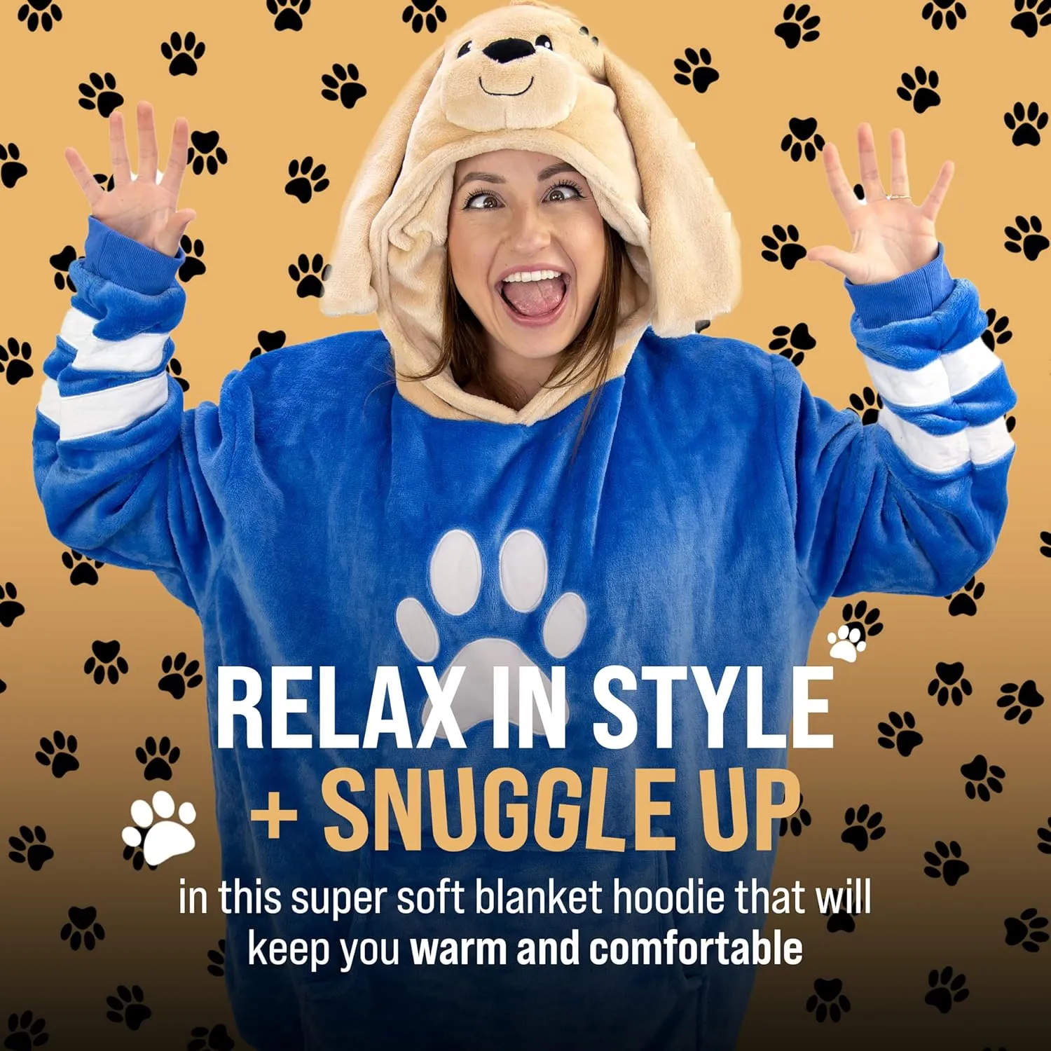 Plushible Wearable Blanket Hoodie, 2-in-1 Oversized Hoodie Blanket Pillow, Long Sleeve Sweatshirt Pocket, Cozy Holiday Gift