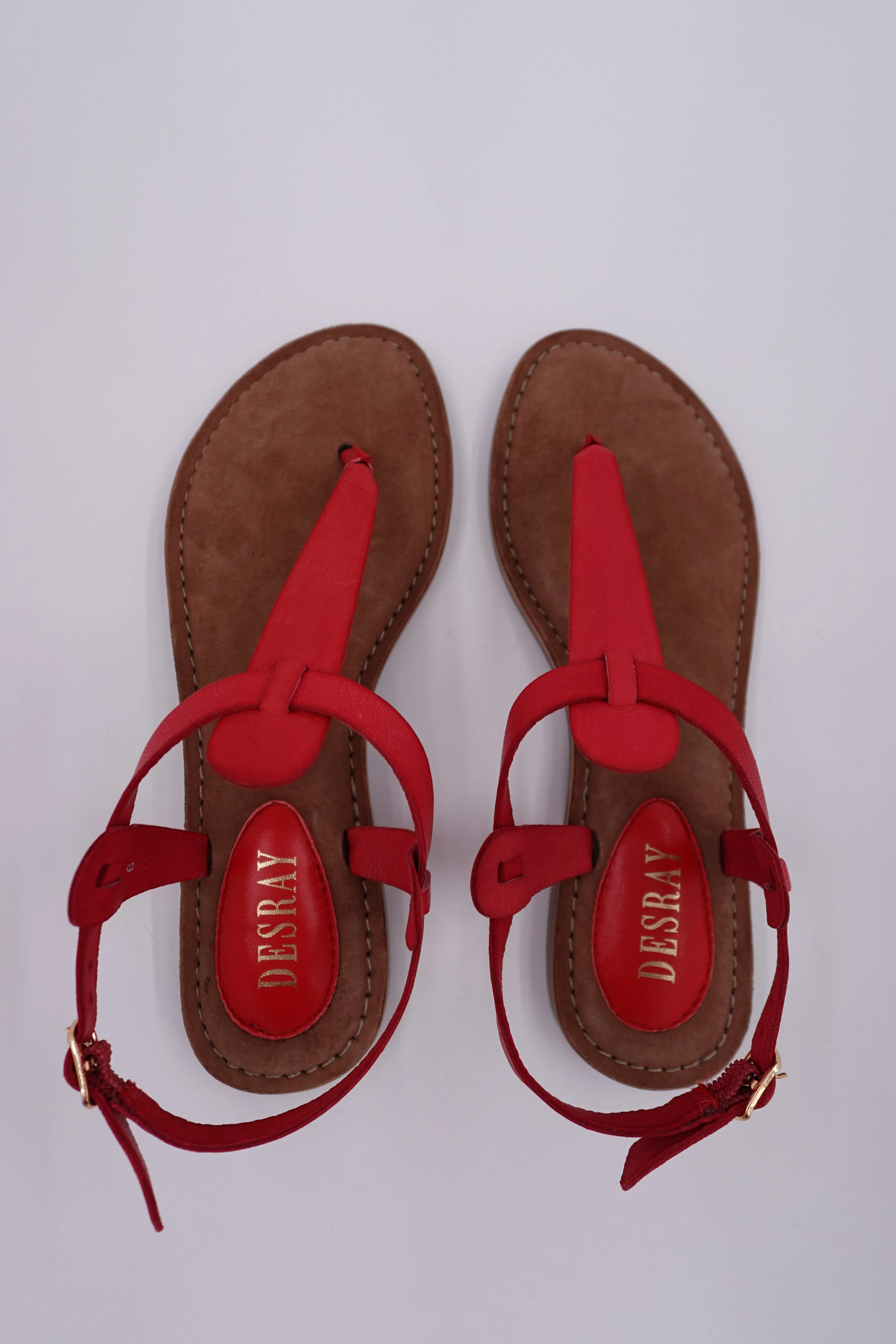 Red T Bar Sandals
