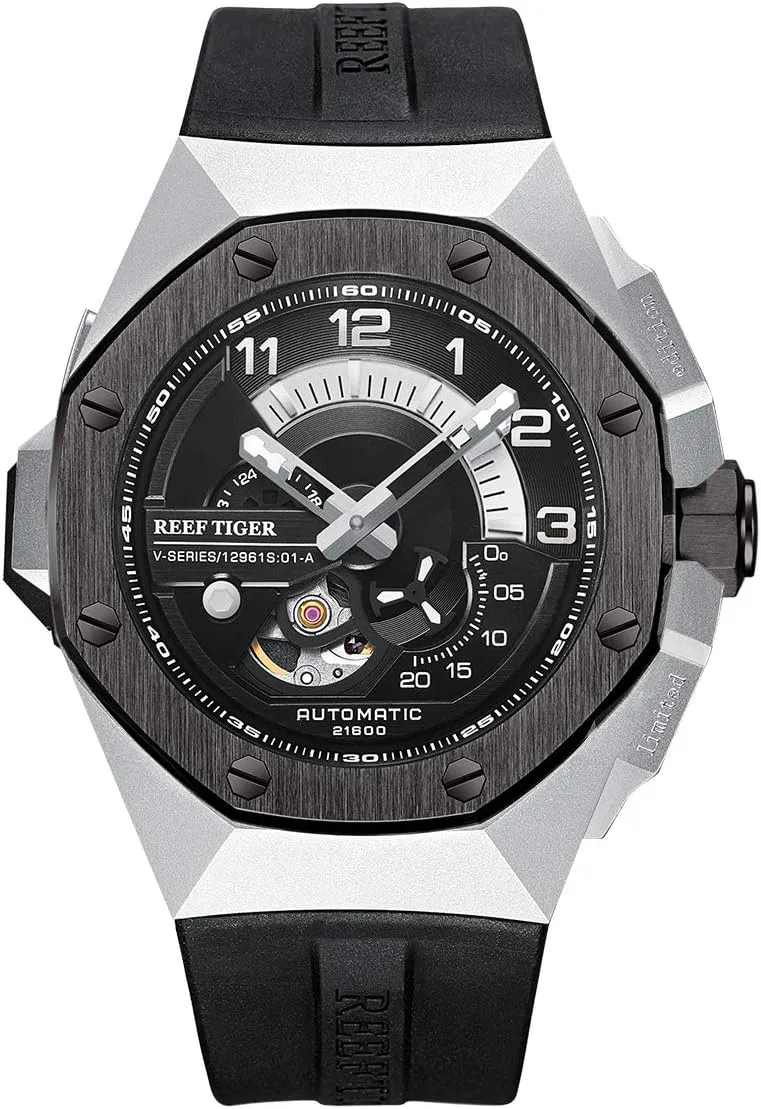 REEF TIGER Luxury Sport Automatic Mechanical Watches for Men Steel Watches RGA92S7