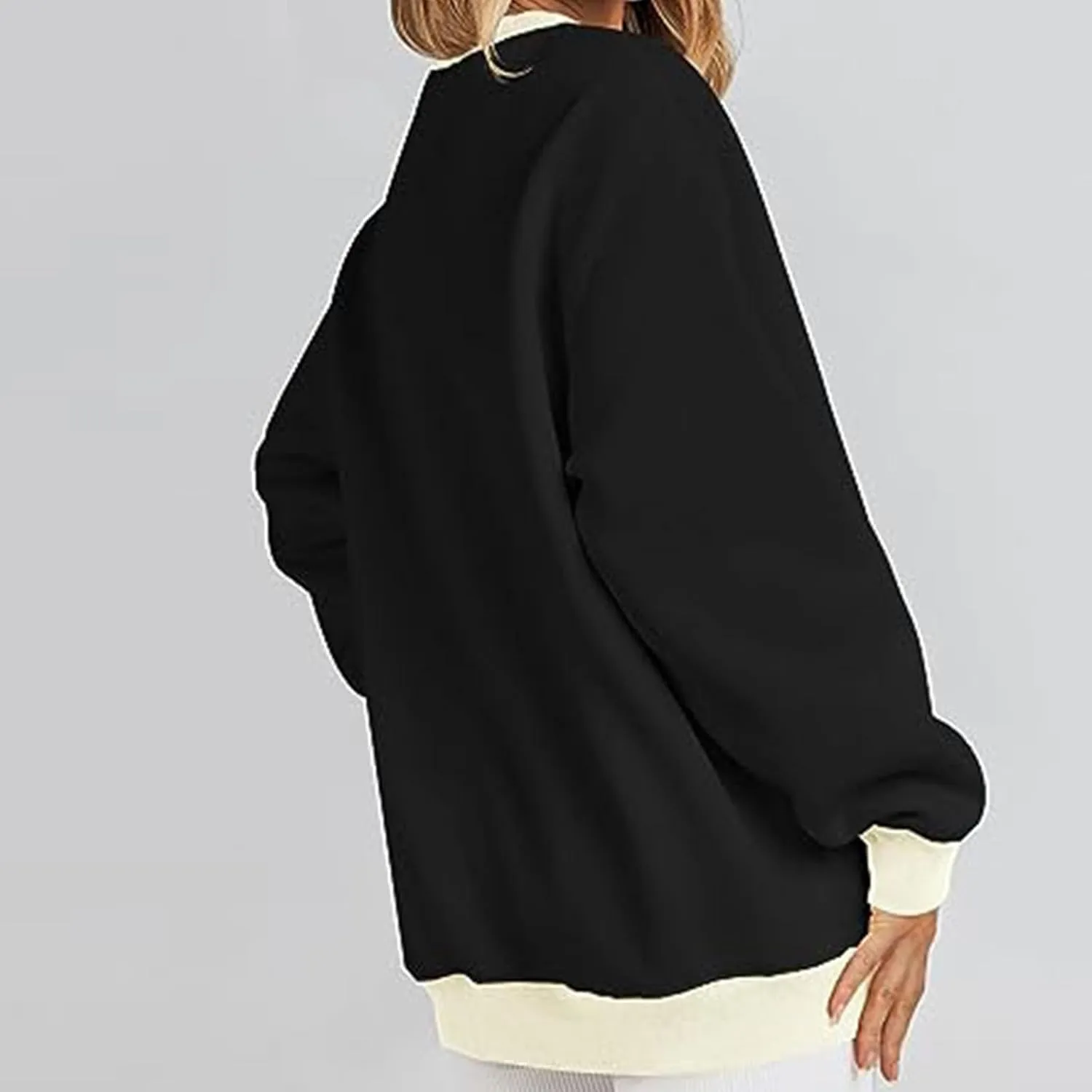 Remember Your Why Sweatshirt for Women Casual Long Sleeve Oversized Tops Trendy Crewneck Pullover Classic Solid Comfy Blouse