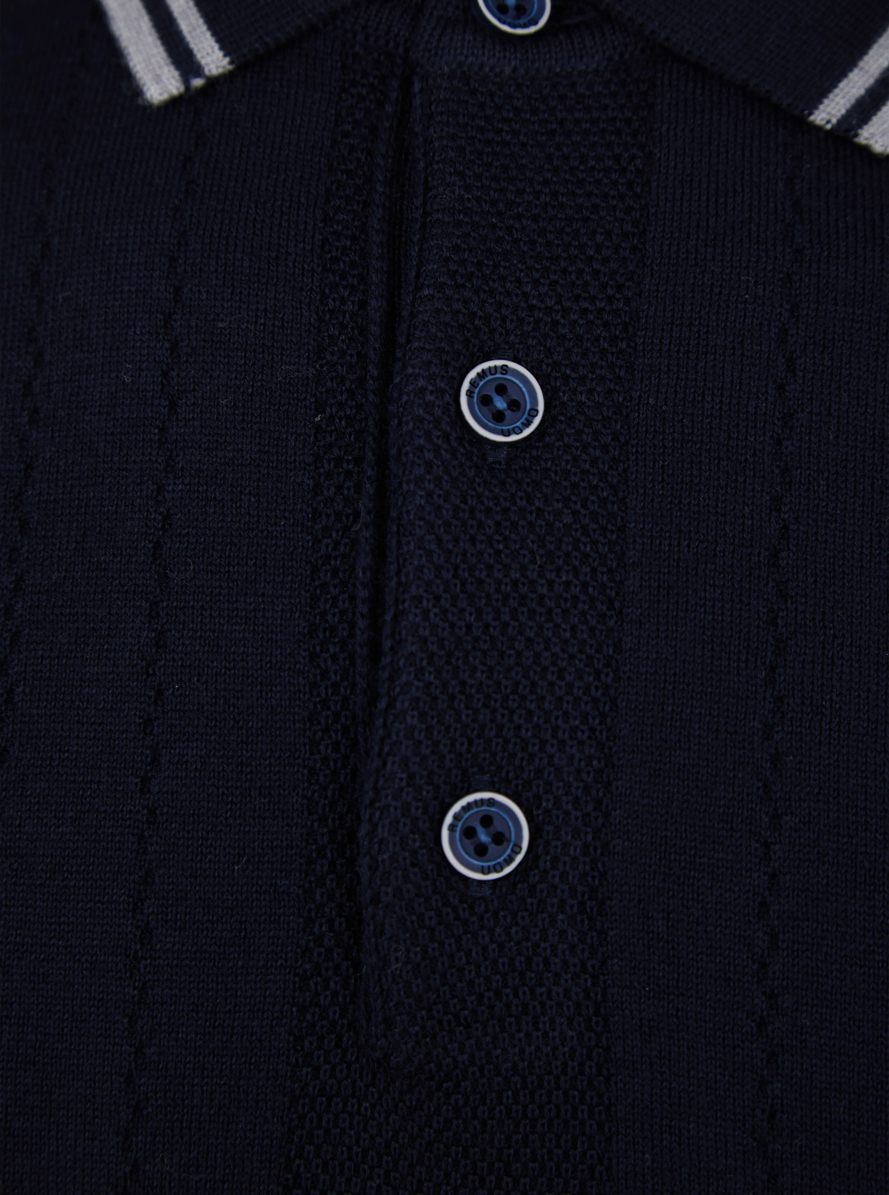 Remus Texture Polo Navy