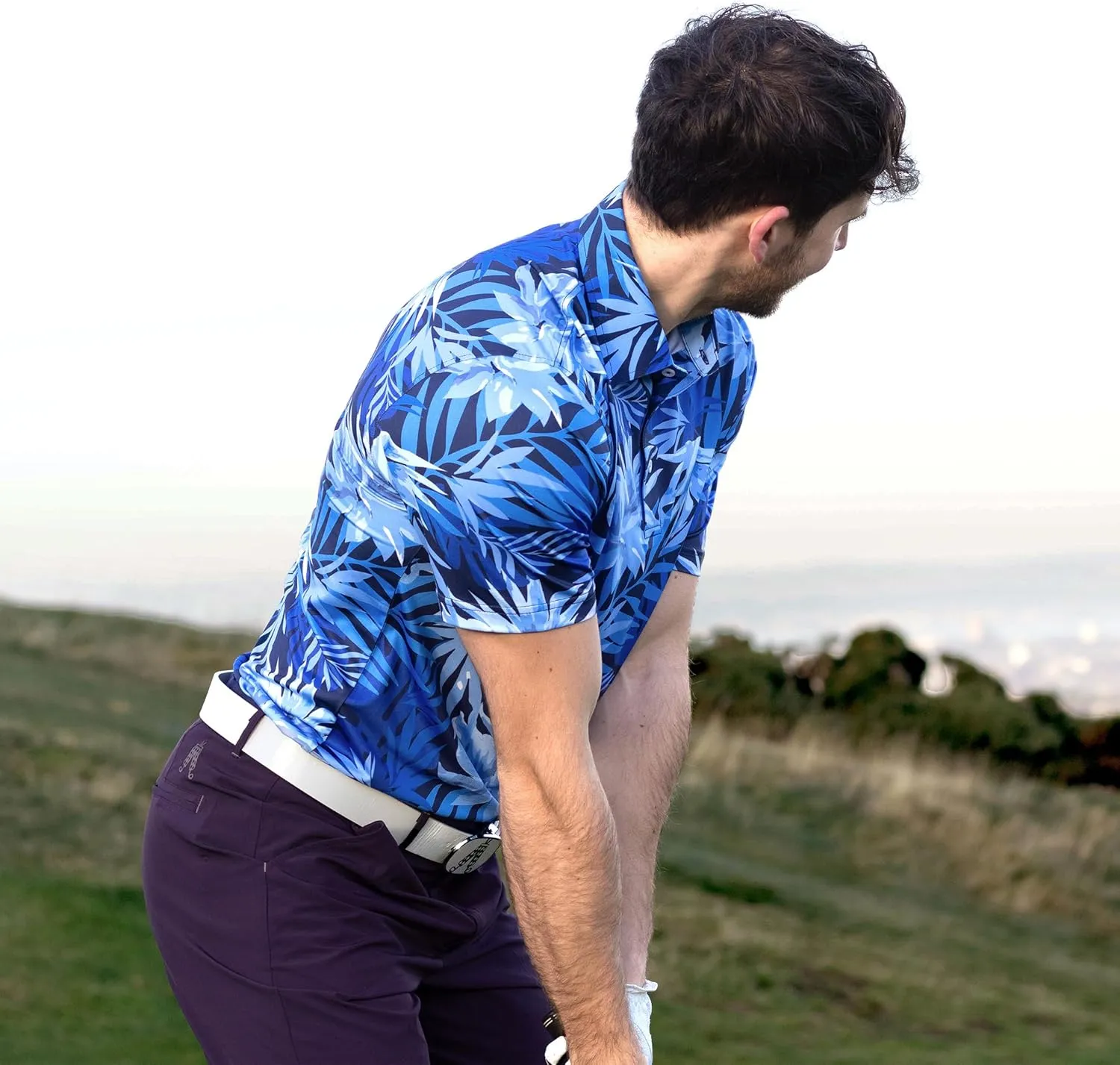 Royal & Awesome Golf Shirts for Men, Golf Polos for Men, Crazy and Funny Shirts for Men's, Bright, Colorful Design