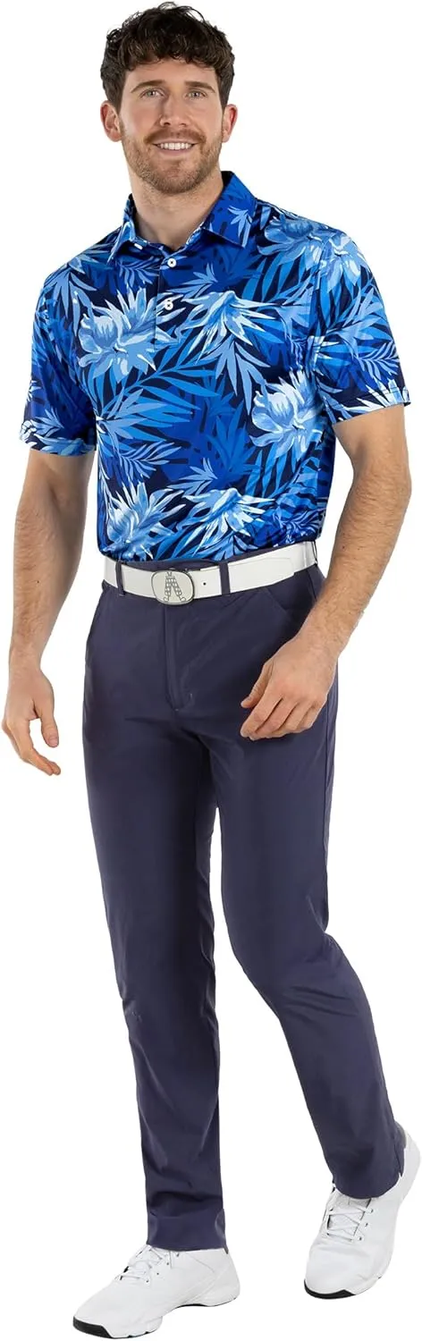 Royal & Awesome Golf Shirts for Men, Golf Polos for Men, Crazy and Funny Shirts for Men's, Bright, Colorful Design