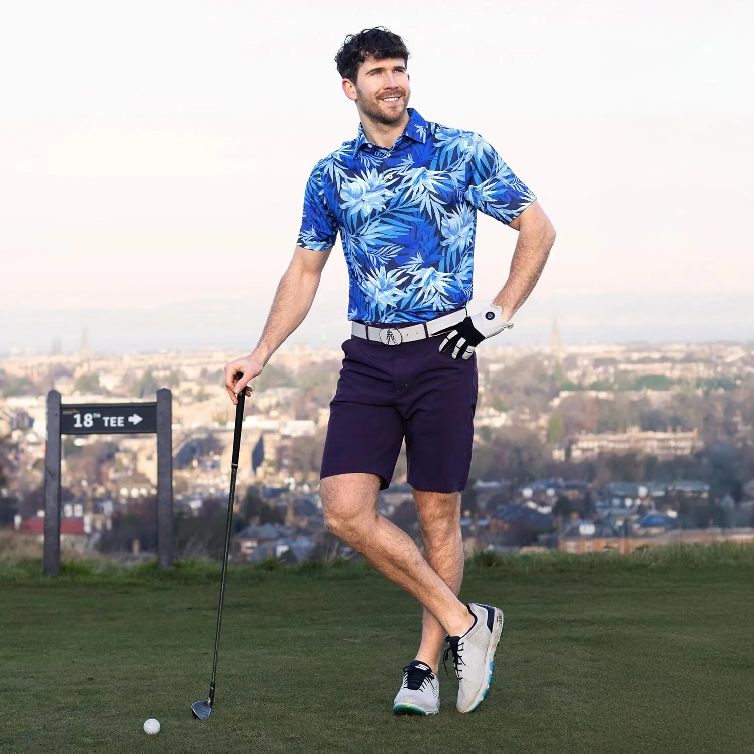 Royal & Awesome Golf Shirts for Men, Golf Polos for Men, Crazy and Funny Shirts for Men's, Bright, Colorful Design