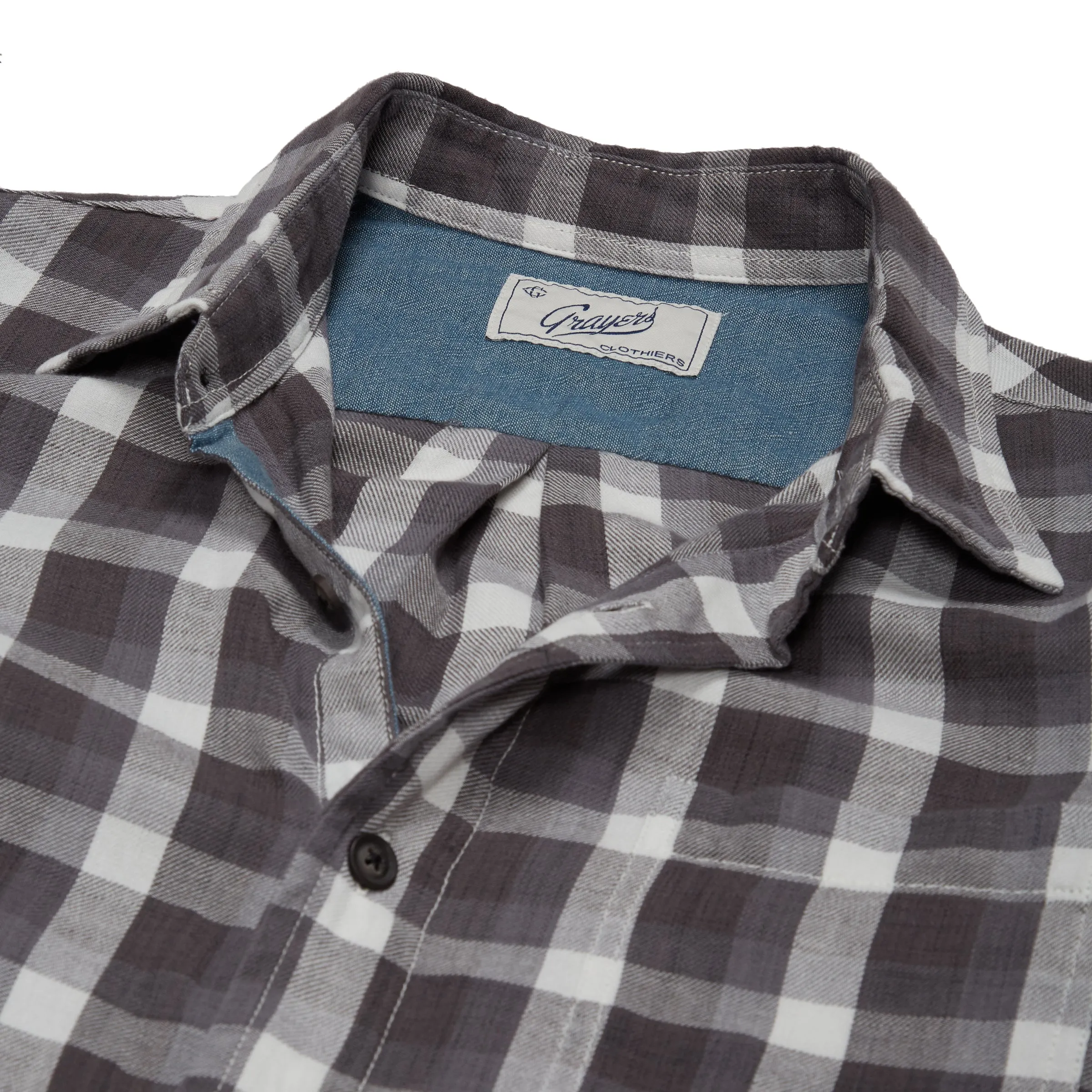 Salem Power Loom Twill Long Sleeve Shirt - Forged Iron/ Blue Blush (Final Sale)