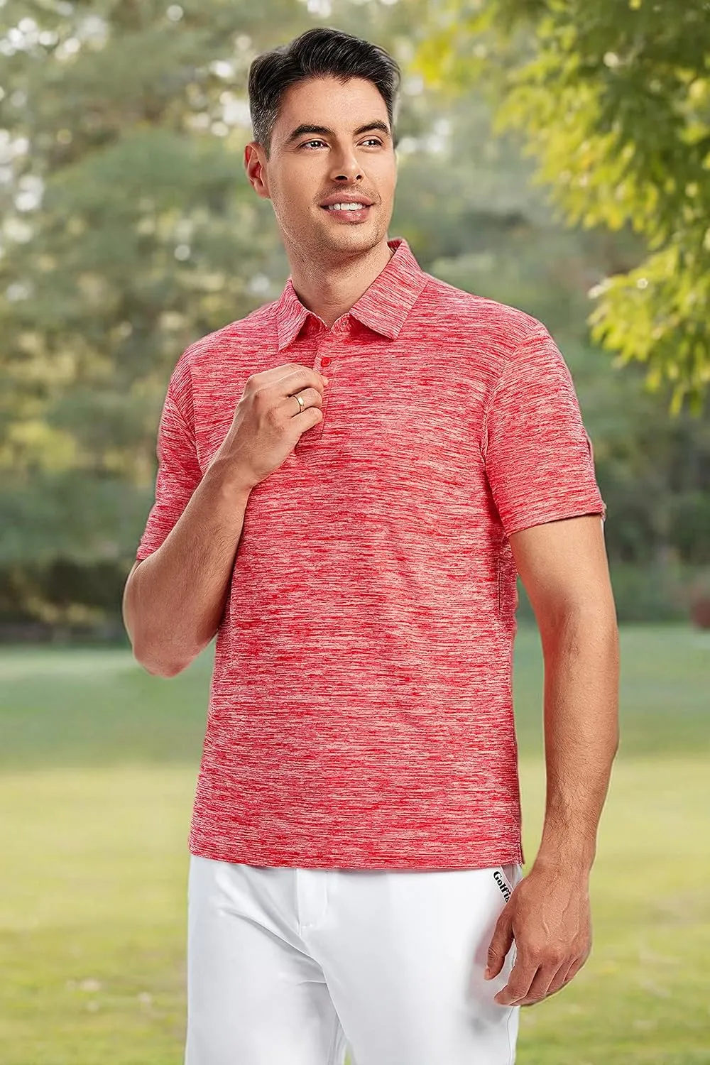 SAMERM Golf Shirts for Men Dry Fit Short Sleeve Mens Golf Shirt Performance Moisture Wicking Polo Shirts for Men