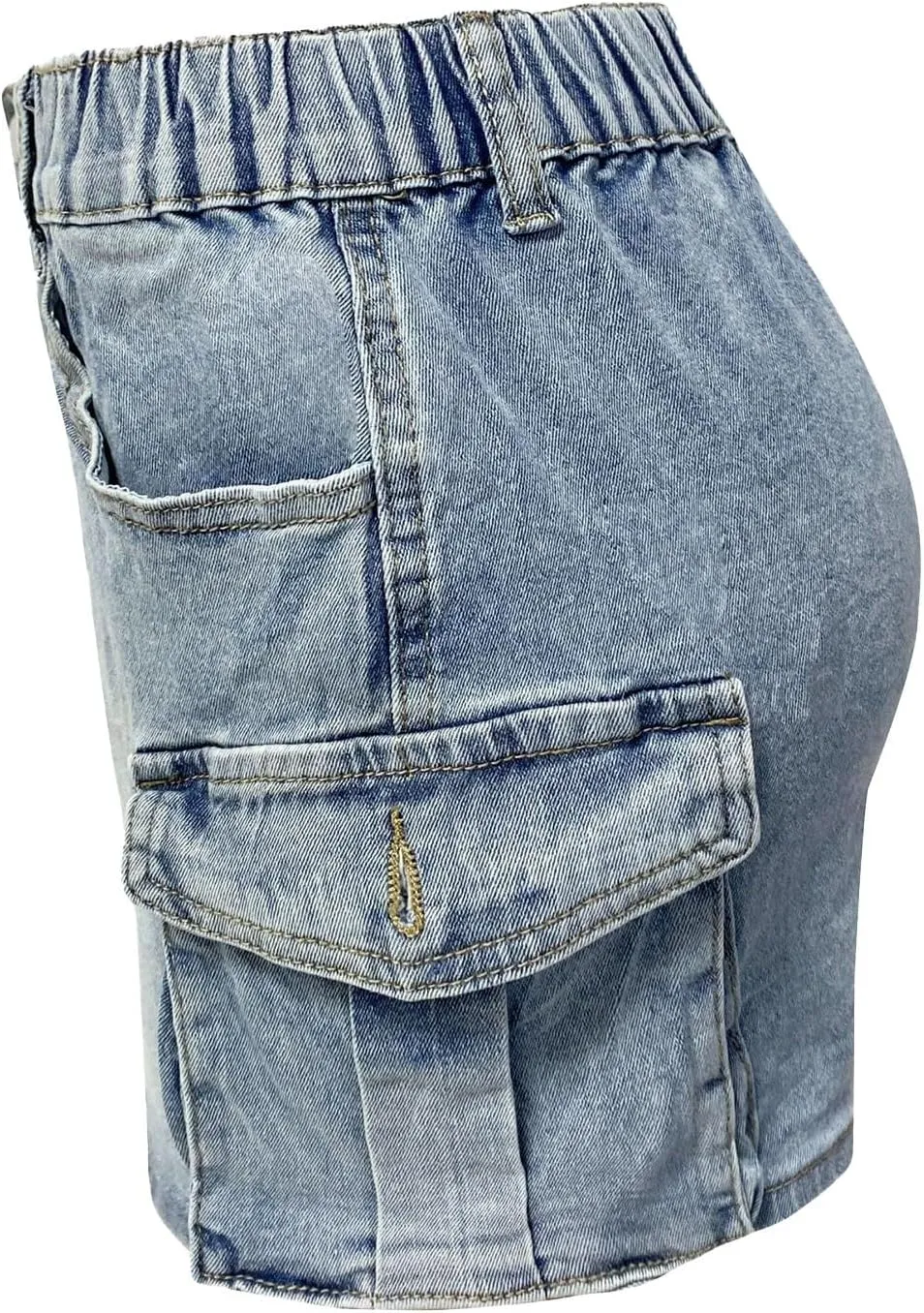 Skirts for Women Winter Fall Faux Denim Mini Short Western A Line Plain Skirts Women 2025 Y2K