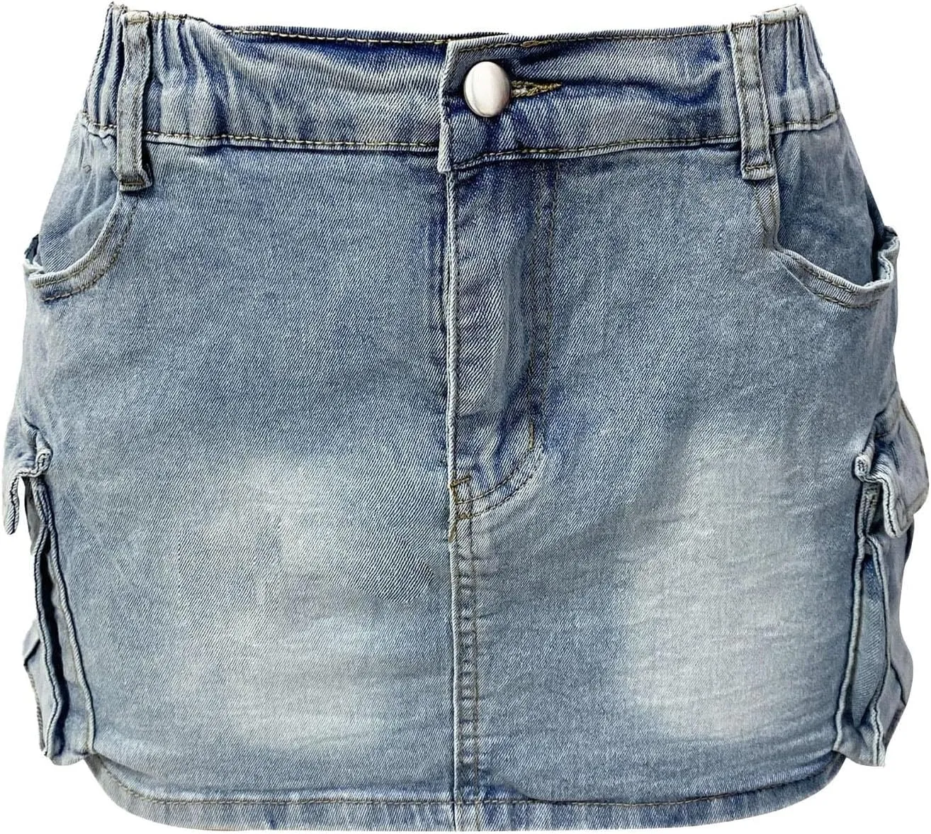 Skirts for Women Winter Fall Faux Denim Mini Short Western A Line Plain Skirts Women 2025 Y2K