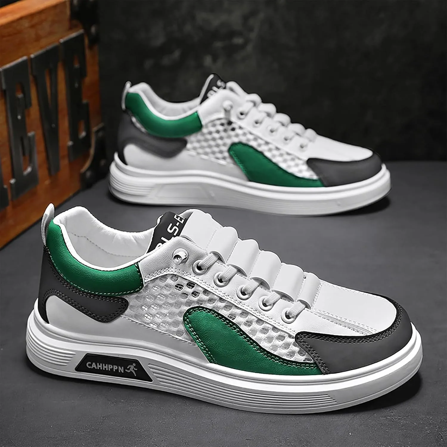 Slip on Walking Shoes for Men Comfortable Memory Foam Breathable Lightweight Fashion Sneakers Non Slip Arch Support Cushioning Training Gym Shoes Wide Width