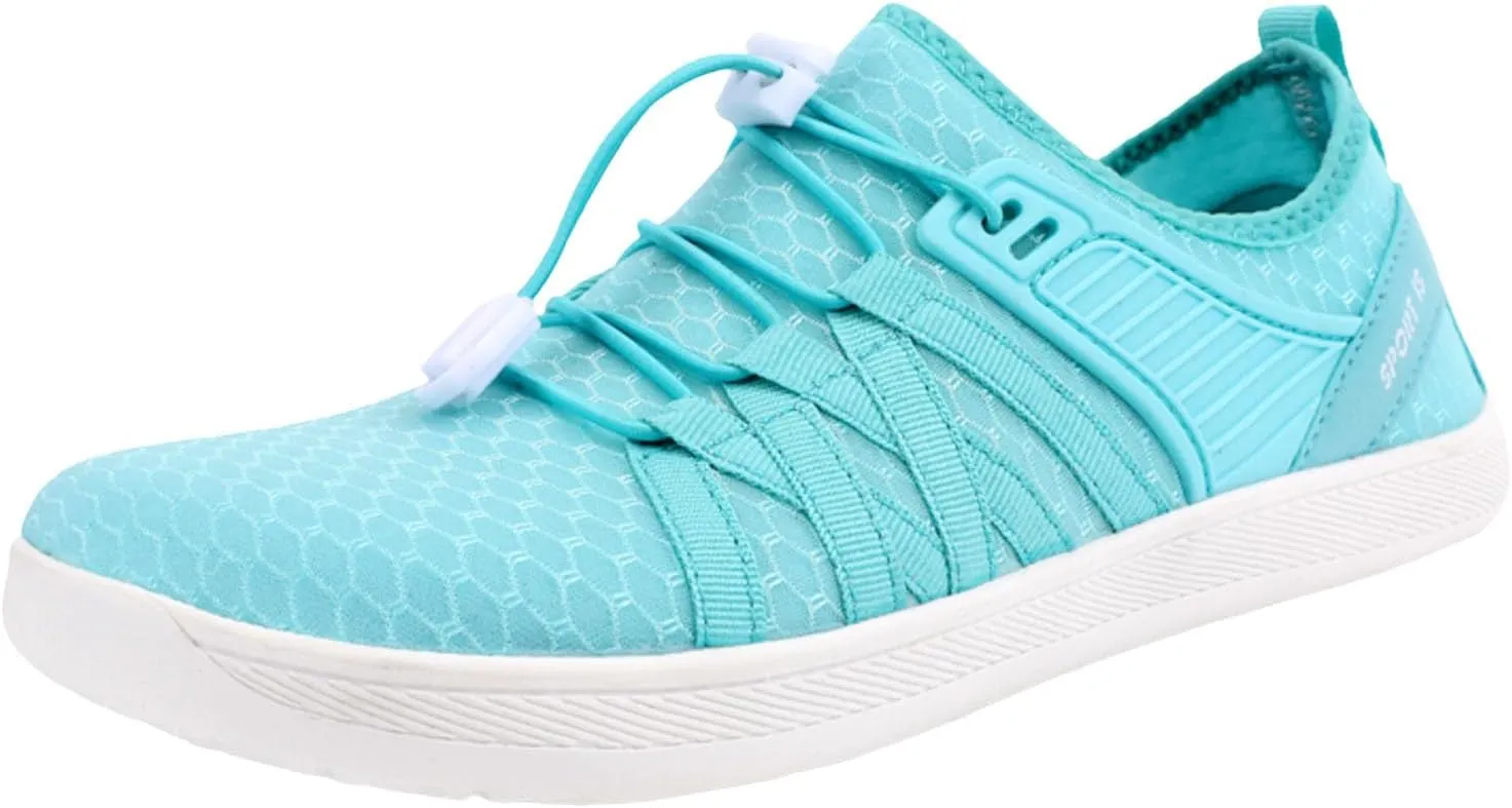 Slip on Walking Shoes for Women Comfy Knitted Non Slip Vintage Wide Running Shoes Breathable Gym Workout Shoes Fashion Lace Up Sneakers