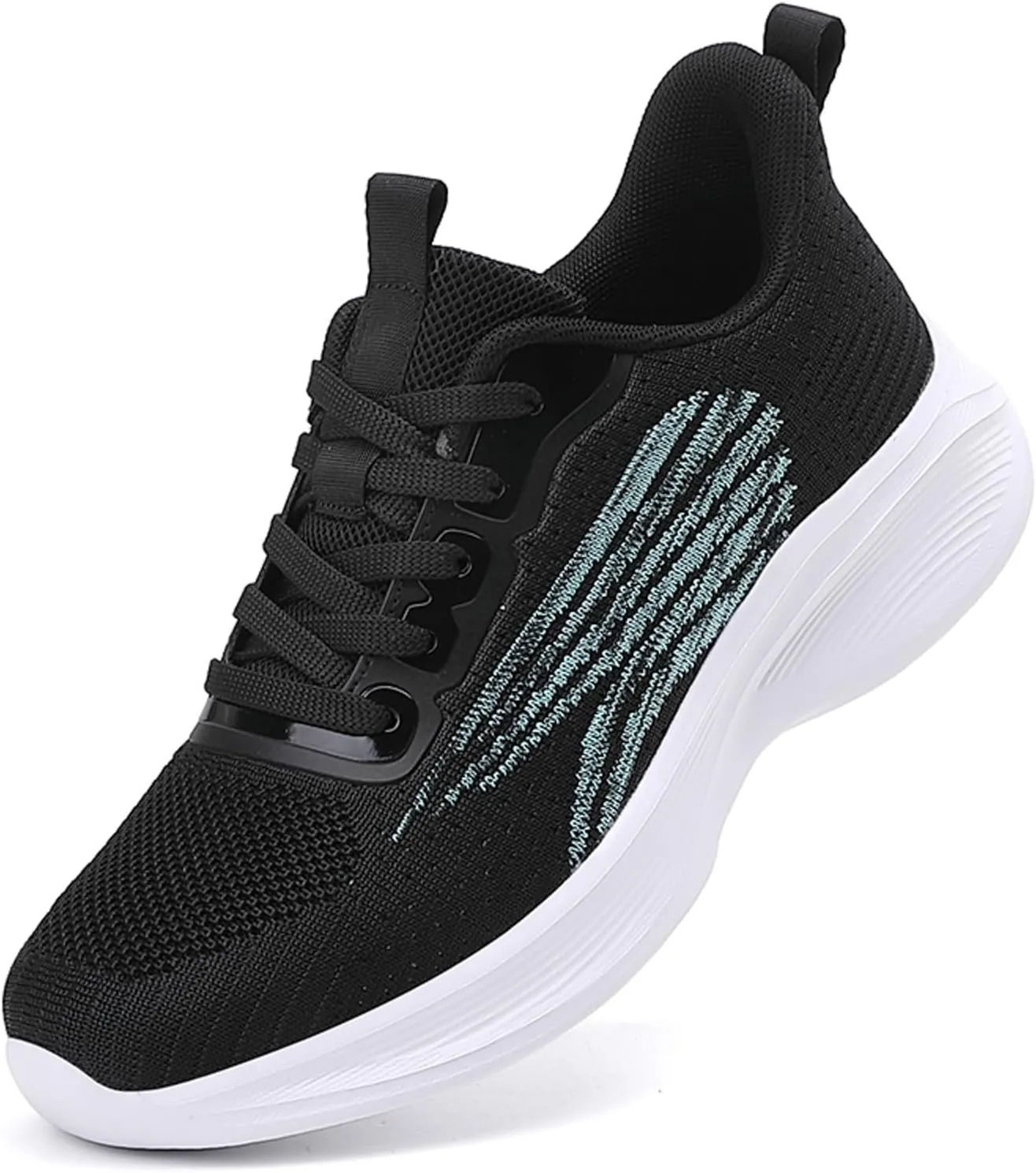 Slip on Walking Shoes for Women Dressy Knitted Non Slip Arch Support Running Shoes Breathable Mesh Sports Workout Tennis Shoes Ladies 2024 Fashion Sneakers