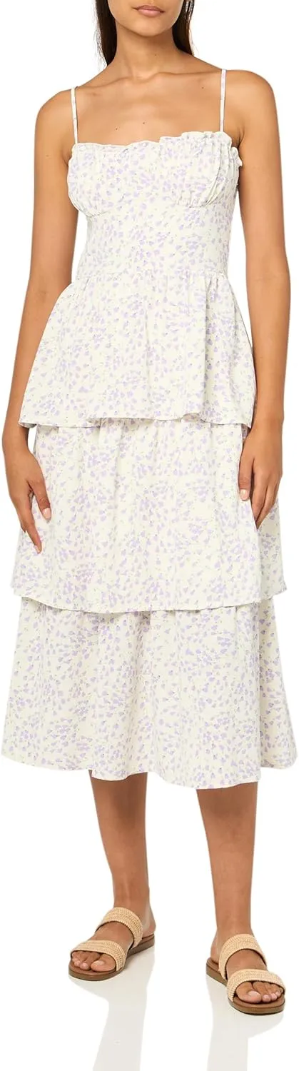 Speechless Women's Sleeveless Maxi Ruffled Dress