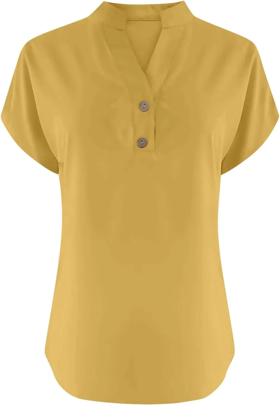 Summer Tops for Women,2025 Trendy Short Sleeve Cotton Linen Shirt Casual Button v Neck Tunic Blouses Outfits,